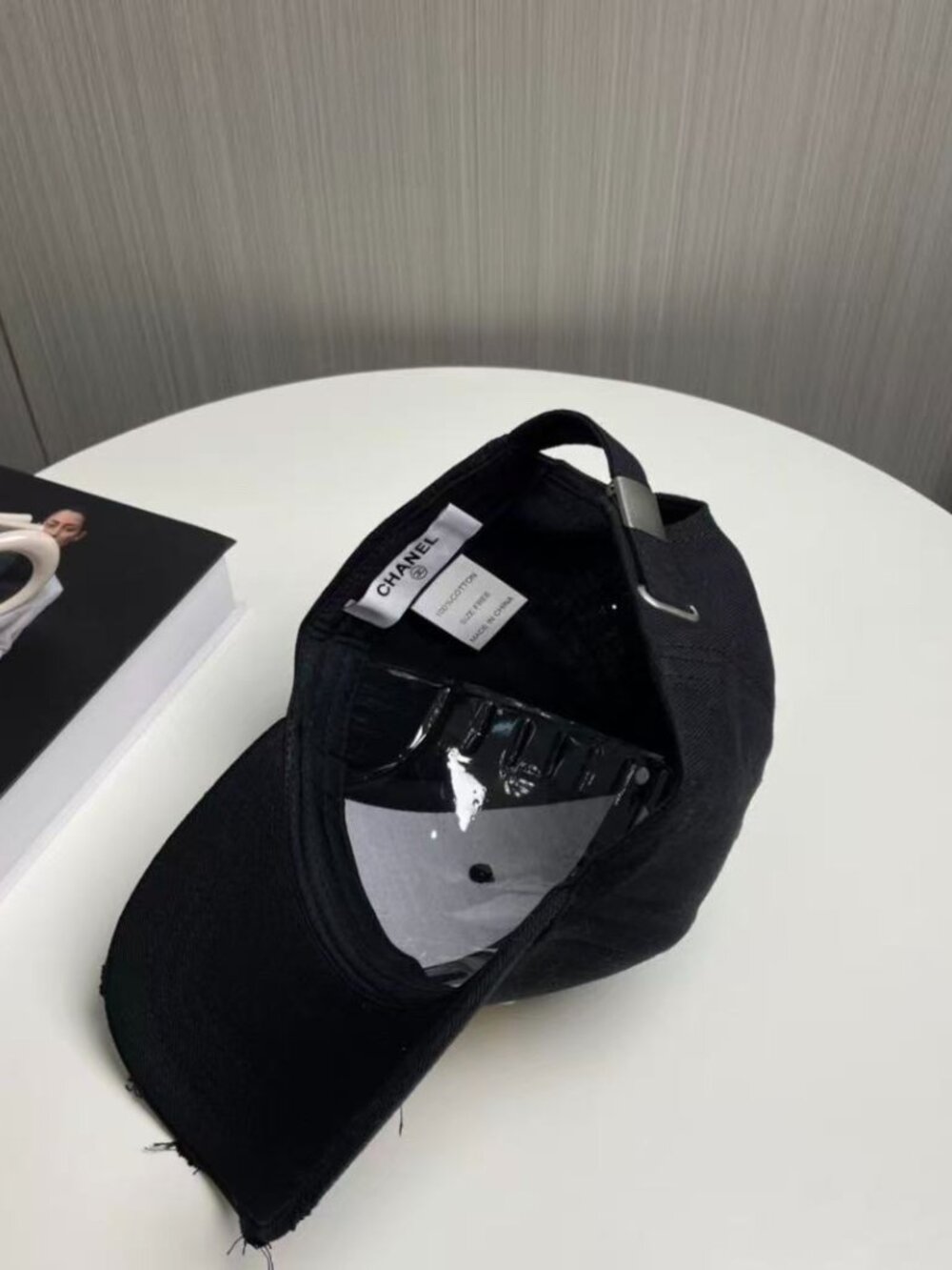 Chanel Black Baseball Cap with Double C Embroidery - Picture 3 of 7